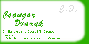 csongor dvorak business card